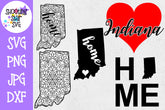 Indiana US State SVG Decal Bundle - 50 States SVG